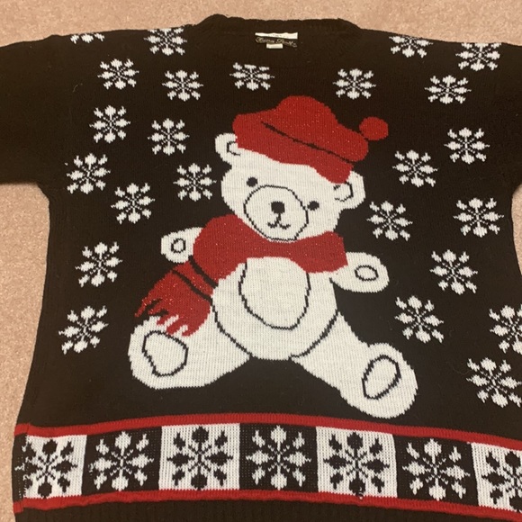 Dana Scott Christmas Ugly Sweater Teddy Bear Large - Picture 3 of 9